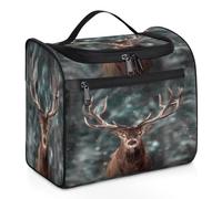 Deer Winter Forest Travel Makeup Bag per donne uomini ragazze ragazzi, cervi 11,2 L Toiletry Wash Pouch Bag Hanging Toiletries Cosmetic Organizer Shower Bag, Colore, 11.2L, Organizer per borse