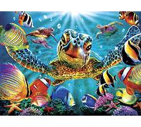 Deerbird Puzzle Tartaruga Verde Tartaruga Di Mare - Puzzle da 1000 pezzi Paesaggio Oceanico Puzzle per Adulti Puzzle da 1000 pezzi - Puzzle di Gioco Impegnativi 19,69 * 27,56 pollici