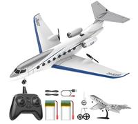 DEERC Aereo Telecomandato Jet Privato, Aereo Giocattolo Telecomandato a 3 Canali, Stabilizzatore Giroscopico a 6 Assi da 2,4 GHz, RTF, Facile da Pilotare per Principianti, Bambini e Adulti