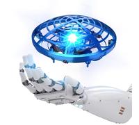 DEERC D12 Mini Drone Volante per Bambini, UFO Giocattolo con Luci LED Colorate, 5 Sensori di Movimento, 2 Velocità, Rotazioni a 360°, Antiurto, Regalo Indoor per Ragazzi e Ragazze