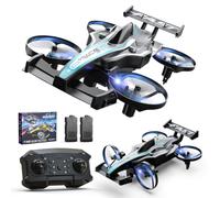 DEERC HT35 Veicolo Acrobatico Terra-Aria con Drift a Terra e Flip a 360° | Mantenimento dell’Altitudine, 3 Velocità, Luci LED, 2 Batterie, Giocattolo Telecomandato Facile da Pilotare per Bambini