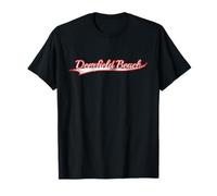 Deerfield Beach Florida South FL Vintage Varsity Distressed Maglietta