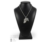 Deerhound - Collana Con Un Cane Su Una Fune D'Argento Art Dog DE