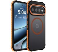 DEERLAMN Custodia Magnetica Forte per Google Pixel 11/11 Pro, Arancio Opaco | Adatto per Pixelsnap Compatibile con Magsafe Protezione dalle cadute di grado militare sottile antiscivolo traslucido