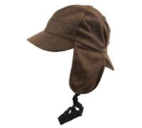 Deerstalker Tweed Check-P.o.wales Sherlock 2 Picco Orecchio Flap Caccia da Moto