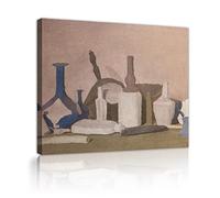 Deertweet Home Abstract Framed Canvas Print Giorgio Morandi Geometry Picture Print of Famous Paintings for Kids Room Decorations (Still Life) 60x80cm Inner frame