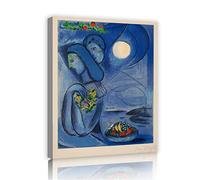 Deertweet Home Arte della parete Dipinti astratti su tela Marc Chagall (Sogno) Stampe e poster Quadro incorniciato per l'arredamento del bagno Decorazione della cucina 100x75cm Cornice interna