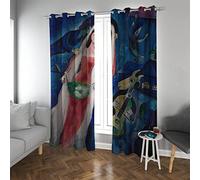 Deertweet Home Tende oscuranti astratte Marc Chagall d'arte colorate per tende blu camera da letto per cucina soggiorno H138xB132