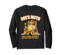 Dee's Nuts - Divertente Re delle Arachidi Umorismo Medievale Rinascimentale Maglia a Manica