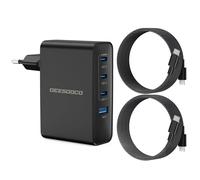 DEESOOCO Caricabatterie USB C, Caricabatterie Rapido da 100 W a 4 Porte, Adattatore di Alimentazione PD 3.0, Alimentatore USB per MacBook Pro/Air, iPhone 17/16/15 Pro Max, iPad, Galaxy S25 S24 S23