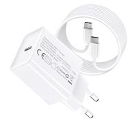 DEESOOCO Caricatore USB C 25W con Cavo, Caricabatterie Type-C, Presa USB C Compatibile con i-Phone 16/15 Pro Max Plus, i-Pad Mini/Air, Samsung Galaxy S24/S24+/S24 Ultra/S23/S22/Note20/Z Flip6/Z Fold6