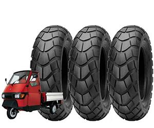 Deestone 3 Pneumatici 100/90-10 X Piaggio Ape 50 Moto Scooter TASSELLATI 8PR GOMME EGF10TSD 61L COPERTONI TUBELESS