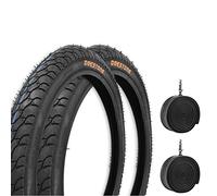 Deestone EBA24NED 2 COPERTONI Neri 24 X 1.75 (44-507) + 2 Camera d'Aria City Bike Bici GRAZIELLA Bicicletta