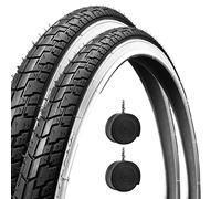 COPPIA COPERTONI + 2 CAMERE 700x35 28x1 5/8 3/8 BICI CITY BIKE BIANCONERO OLANDA