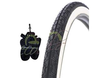 Deestone EBB26BND 1 COPERTONE BIANCONERO + 1 Camera d'Aria 26 X 1.75 (44-559) Bicicletta Slick Stradale