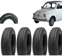 Deestone EGH12TYD Kit 4 Pneumatici 125-12C RINFORZATI 8PR 81J TUBELESS TL per Ape P I A G G I O E Vecchia F I A T 500 Epoca Ruote GOMME COPERTONI