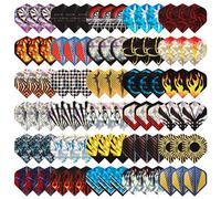 Deetenks 90 Pezzi Dart Voli 30 Set Pet Standard Resistente e rifletti i voli Dart Ala di Coda di Piuma Sostitutiva per Morbida Punta in Acciaio Freccette