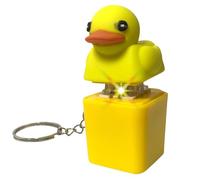 DEETREK Portachiavi a forma di paperella gialla portachiavi creativo di cartone animato giocattolo decompressivo a forma di paperella che gracchia grazioso ciondolo decorativo