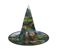 DEETTY Cappello da mago con stampa delle isole norvegesi, per carnevale | Accessorio versatile per feste e feste a tema