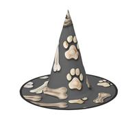 DEETTY Cappello da mago con stampa di ossa di cane, per carnevale, cosplay | Accessorio versatile per feste e feste a tema