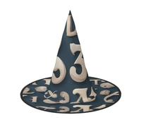 DEETTY Lettera E Numero Stampa Carnevale Cosplay Cappello Mago Cap | Accessorio versatile per feste e feste a tema