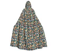 DEETTY Mantello con cappuccio in alpaca indiana, per Halloween, cosplay | Mantelle da 190 cm per spettacoli teatrali e feste in maschera, unisex, a tema natalizio