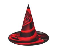 DEETTY Red Rose Print Carnevale Cosplay Cappello Mago Cap Halloween | Accessorio versatile per feste e feste a tema
