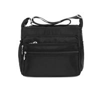 DEEVORCA Casuale Borsa A Tracolla Donna Moda Borse A Tracolla Nylon Leggero Impermeabile Borsa Messenger Viaggio Lavoro Festa Shopping Semplice Crossbody Multiple Tasche Nero
