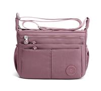 DEEVORCA Casuale Borsa A Tracolla Donna Moda Tasche Multiple Borse A Tracolla Semplice Leggero Nylon Impermeabile Borsa Messenger Viaggio Lavoro Festa Shopping Crossbody Rosa