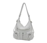 DEEVORCA Moda Borse A Tracolla Da Donna Casuale Quotidiano Zaino Soft Grande Pu Pelle Impermeabile Borsa Messenger Shopping Viaggi Lavoro Zainetto Antifurto Multifunzionale Borsetta Bianco A