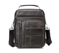 DEEVORCA Vintage Borse a Tracolla Uomo Vera Pelle Moda Sacchetto Messaggero con Maniglia Borsetta per Causale Viaggio Scuola Lavoro Sportive Quotidiano Uomo Leggero Borsa Spalla Marrone