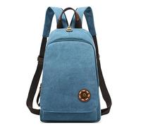 DEEVORCA Vintage Zaino Da Donna Quotidiano Casuale Antifurto Borsa Da Petto Tela Borse A Tracolla Shopping Viaggi Lavoro Borsa A Spalla Piccolo Messenger Crossbody Zaini Borsetta Blu