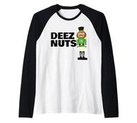 Deez Nuts Funny Christmas Nutcracker Deez Nuts Maglia con Maniche Raglan