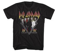 Def Leppard - 1987 Live IN Concerto - American Classici - Solido Nero Adulto