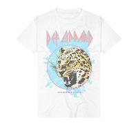 Def Leppard Adrenalize Leopard Uomo T-Shirt Bianco 100% Cotone Regular