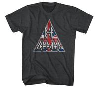 Def Leppard - Brit Logo - American Classics - T A Maniche Corte Nera Heather