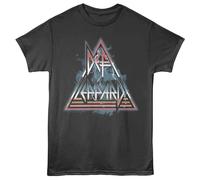 Def Leppard - Clouds Lightning Triangle - T-Shirt Adulto - Fumo