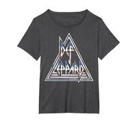 Def Leppard - Collide Maglietta, Donna Plus-Size, Grigio Scuro, 1X