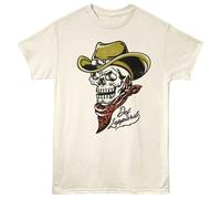 Def Leppard - Cowboy Scheletro - Stampa Frontale Adulto Solido T-Shirt -