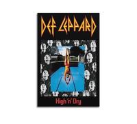 Def Leppard High And Dry Album Cover Heavy Metal Music Merchandise Vintage anni '80 Banda estetica Cool Wall Art Poster Poster su tela per soggiorno, camera da letto, sala giochi, ufficio, poster 08 x