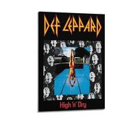 Def Leppard High And Dry Album Cover Heavy Metal Music Merchandise Vintage anni '80 Banda Estetica Cool Wall Art Poster Poster su tela per soggiorno, camera da letto, sala giochi e ufficio, poster 24