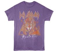 Def Leppard - Leopard On Rock Hysteria - T-Shirt Adulto Heather - Heather Viola