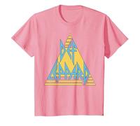 Def Leppard - Logo Pastello Maglietta, Bambini, Rosa, 10 Anni
