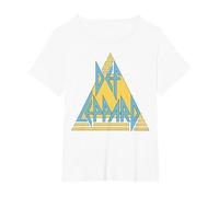 Def Leppard - Logo Pastello Maglietta, Donna Plus-Size, Bianco, 5X