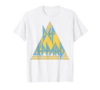 Def Leppard - Logo Pastello Maglietta, Uomo, Bianco, XXL