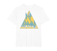Def Leppard - Logo Pastello Maglietta, Uomo Taglie Grandi, Bianco, 5X Tall
