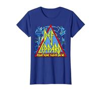 Def Leppard - Logo Sugar Maglietta, Donna, Blu Reale, S