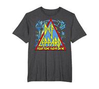 Def Leppard - Logo Sugar Maglietta, Uomo Taglie Grandi, Grigio Scuro, 6X Tall