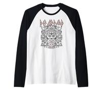 Def Leppard Love Bites Tiger Guitar Music Band Maglia con Maniche Raglan