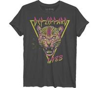Def Leppard Neon Gatto 1983 Pesante Glam Metallo Musica Rétro Fascia T Shirt